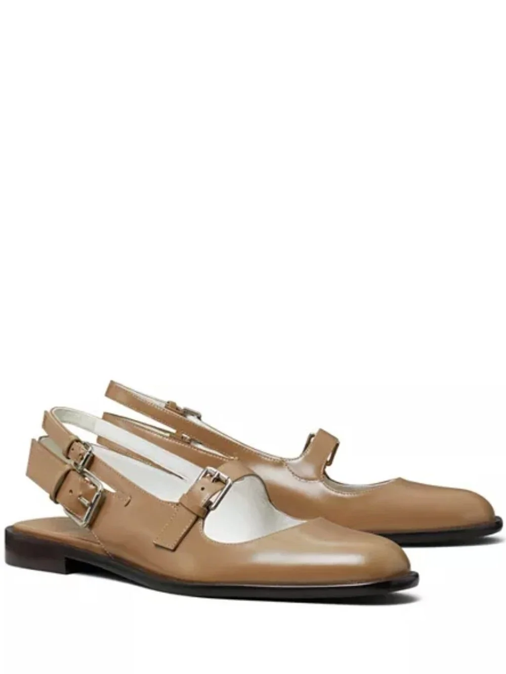 Tory Burch | Multi-Buckle Mary Jane Slingbacks Soft Acorn Size 8